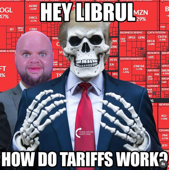 OGL 47% ADBE -6.63% ORCL JD BIDU -541 CRM VARE & SERV FT 3% HEY LIBRUL MZN B WIR BUSINESS SERVIC FISV MW -6.38 SPGI GPN PDD CATV SYSTEM CHTR -6.30% NFLX -6.6886 C VO DSK RESORTS BROA LVS ATVI ENTERTAINMENT MX 9.46 TU EA CMCSA SPEC SEMICOND TS DIS -5.99% -5.73% AIR DELI SBUX HPQ FDX -4.35% UPS 3.10 BROA SRI LODGIN MAR EDUC 452 LT S BEVERA KO 5.20% THESE COLORS DON'T C-- CIGARE PM -6.51% BTI HOW DO TARIFFS WORK? RA