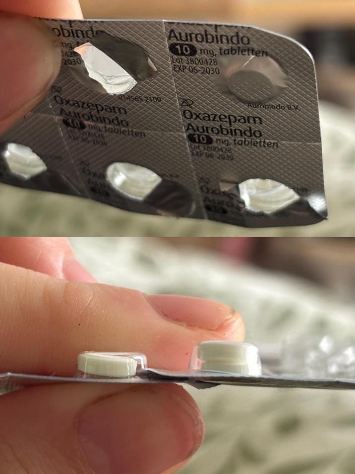 obind ng 428 2030 Aurobindo 10 mg, tabletten Lot 3800428 EXP 06-2030 Aurobindo BY Oxazepam Aurobindo 10 mg tabletten KAN DG-20150 109 Oxazepam Aurobindo 10 mg tabletten Lot 3800428 EXP 06-2030 AUT Auro