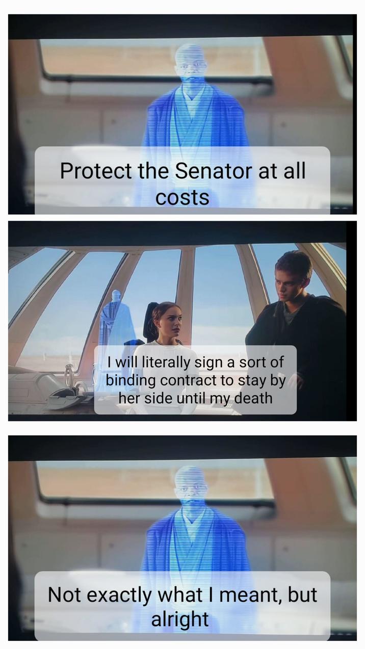 Protect the Senator at all costs I will literally sign a sort of binding contract to stay by her side until my death Not exactly what I meant, but alright