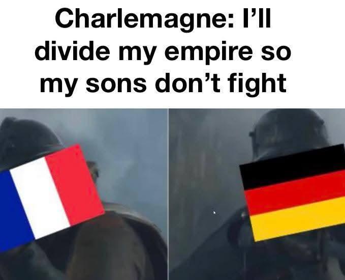 Charlemagne: I'll divide my empire so my sons don't fight