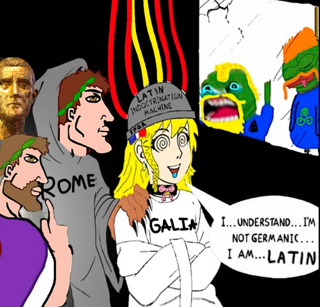 ROME LATIN INDOCTRINATION MACHINE SPOR GALIA S I... UNDERSTAND...I'M NOT GERMANIC... I AM... LATIN