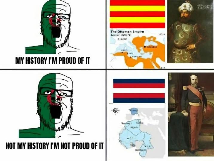 MY HISTORY I'M PROUD OF IT The Ottoman Empire Around 1680 CE EUROPE 9 Tribean NOT MY HISTORY I'M NOT PROUD OF IT AQF Istanbul ΑΓΓ Comendy ASIA CA ART ANY PABRAINS,