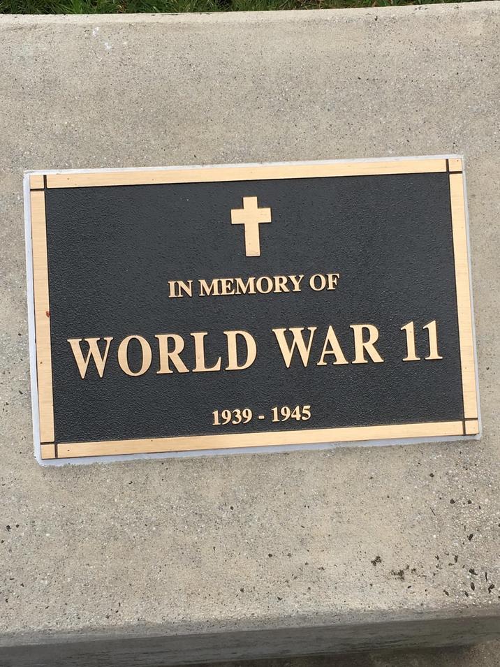 + IN MEMORY OF WORLD WAR 11 1939 - 1945