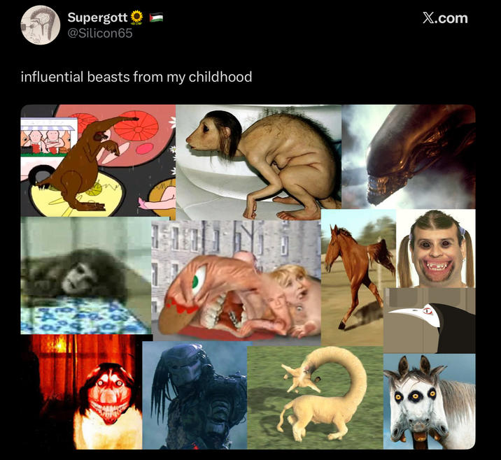 Supergott❤ @Silicon65 influential beasts from my childhood 11 X.com