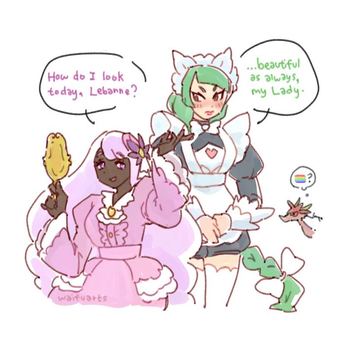 How do I look today, Lebanne? ...beautiful as always, my Lady. waifuarts х