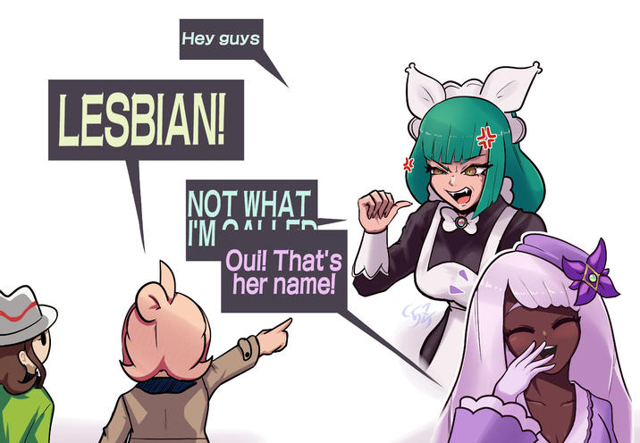 Hey guys LESBIAN! NOT WHAT I'MONTER Oui! That's her name!