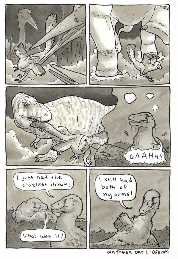 GAAHH! I just had the craziest dream! I still had both of my arms! what was it? INKTOBER DAY 1: DREAM