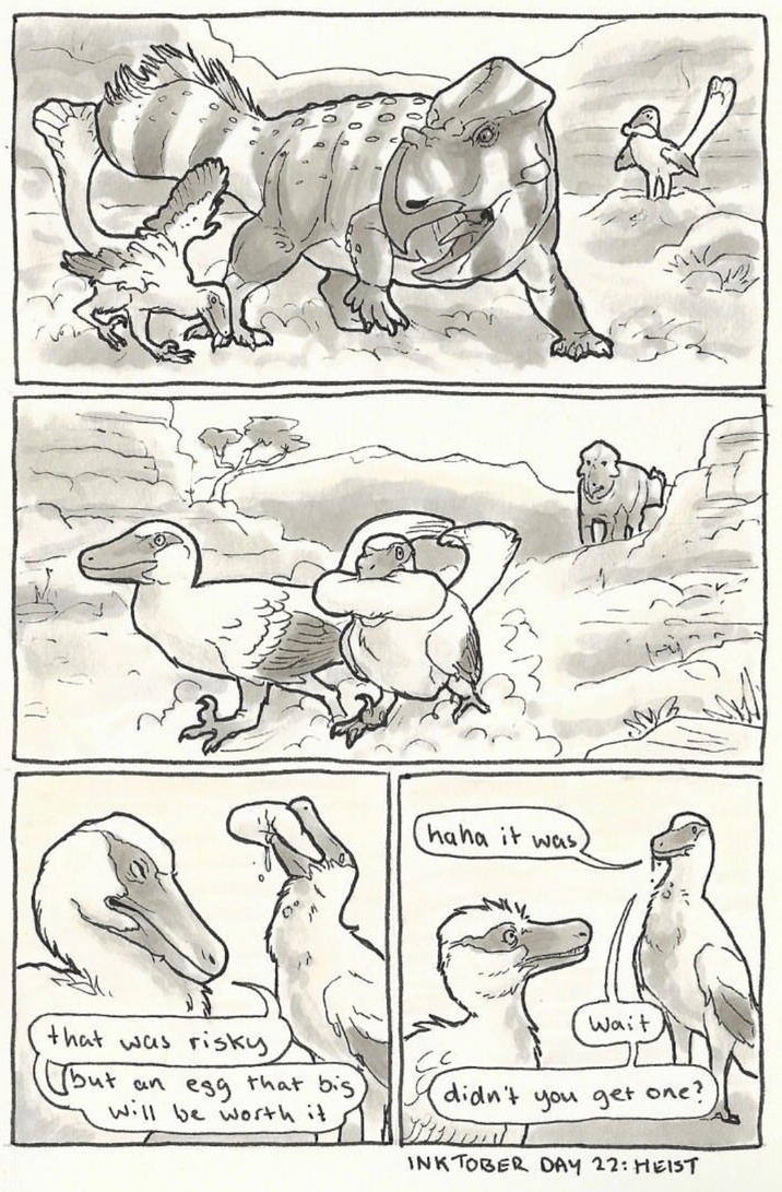 that was risky but an egg that bis will be worth it haha it was, Wait didn't you get one? INKTOBER DAY 22: HEIST