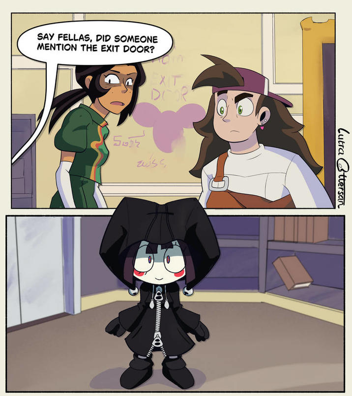 SAY FELLAS, DID SOMEONE MENTION THE EXIT DOOR? 5022 EXIT DOOR Lutra Ottersan