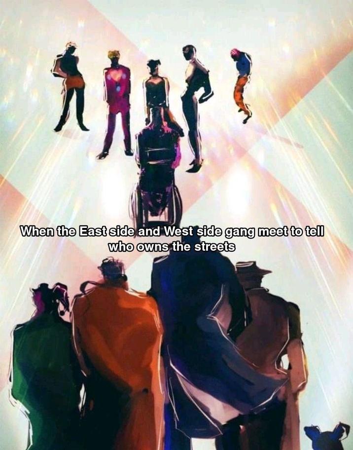 When the East side and West side gang meet to tell who owns the streets