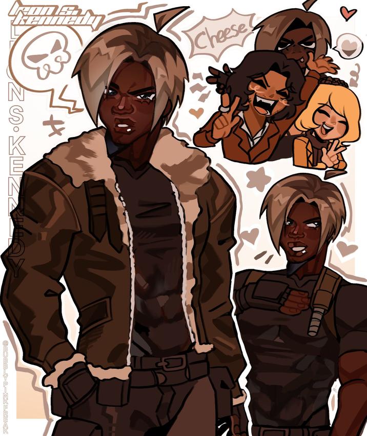 X user @bubblypinkfreak posted fan art inspired by Black TikToker @mythix.v7's cosplay of Leon Kennedy from the _Resident Evil_ video game franchise. The post gathered over 60,000 likes in a day.