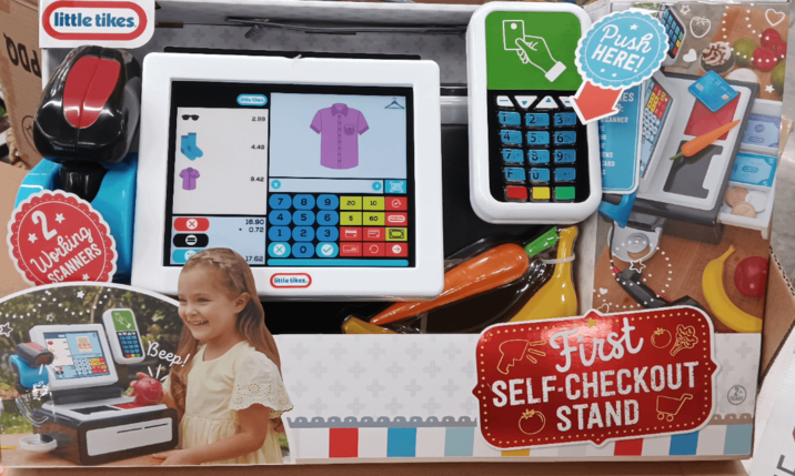 little tikes *2* Working SCANNERS Ө Beep! ittle tiers 2.99 4.49 9.42 x 7 8 9 20 10 4 5 6 5 60 16.90 0.72 1 2 3 R O O 17.62 little tikes. Push HERE! ES 2 3 E CANNER 4 5 16 7 19 ENS CARD Furst SELF-CHECKOUT STAND