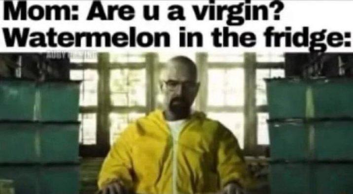Mom: Are u a virgin? Watermelon in the fridge:
