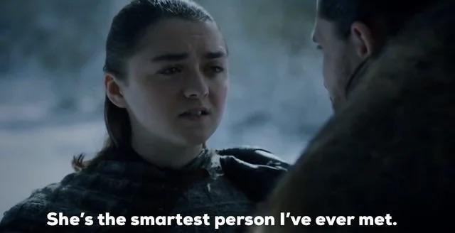 She's the smartest person I've ever met.