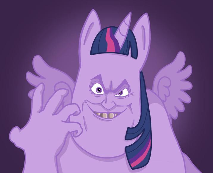 Syndrome from The Incredibles, AKA the "Clock Strikes 12, Midnight Arrives" meme, redrawn as Twilight Sparkle from My Little Pony: Friendship Is Magic.

Art by u/Content-Buy196 on Reddit