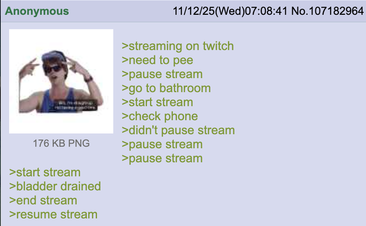 anon streams on twitch | /r/Greentext | Know Your Meme