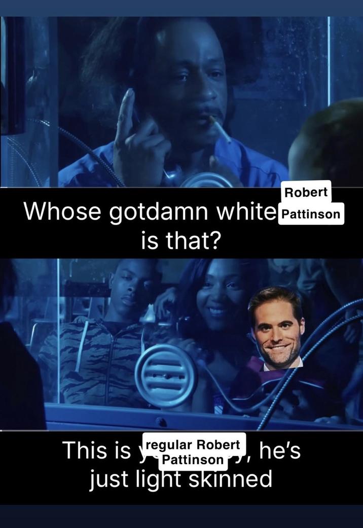 A "meme":https://knowyourmeme.com/memes/memes shared in the 📚Twilight Shitposting💿 "Facebook":https://knowyourmeme.com/memes/sites/facebook-meta group, referencing the White Robert Pattinson meme.