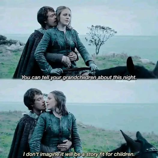 You can tell your grandchildren about this night. STARKTERANS I don't imagine it will be a story fit for children.