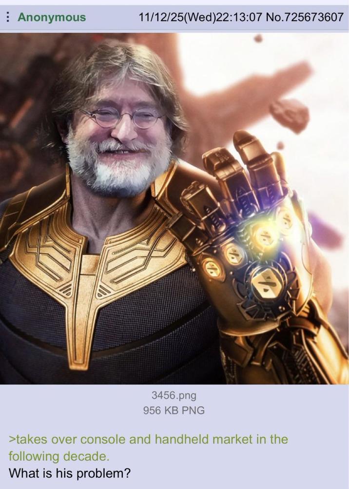 Anonymous 11/12/25(Wed)22:13:07 No.725673607 3456.png 956 KB PNG >takes over console and handheld market in the following decade. What is his problem?