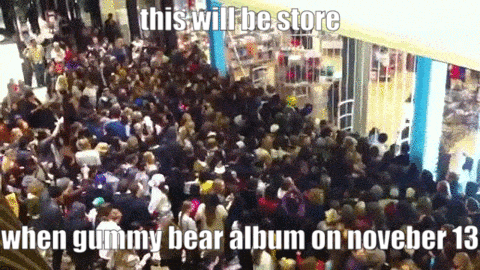 this will be store when gummy bear album on noveber 13