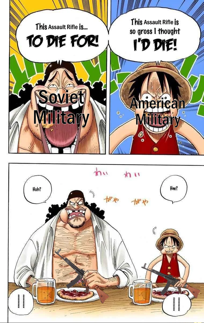 This Assault Rifle is... TO DIE FOR! This Assault Rifle is so gross I thought I'D DIE! Soviet Military American Military Huh? hu わい Hm? がや 7ll th II