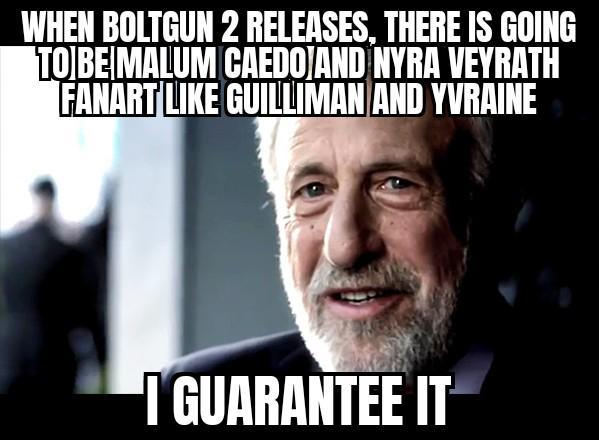 WHEN BOLTGUN 2 RELEASES, THERE IS GOING TO BE MALUM CAEDOJAND NYRA VEYRATH FANART LIKE GUILLIMAN AND YVRAINE I GUARANTEE IT