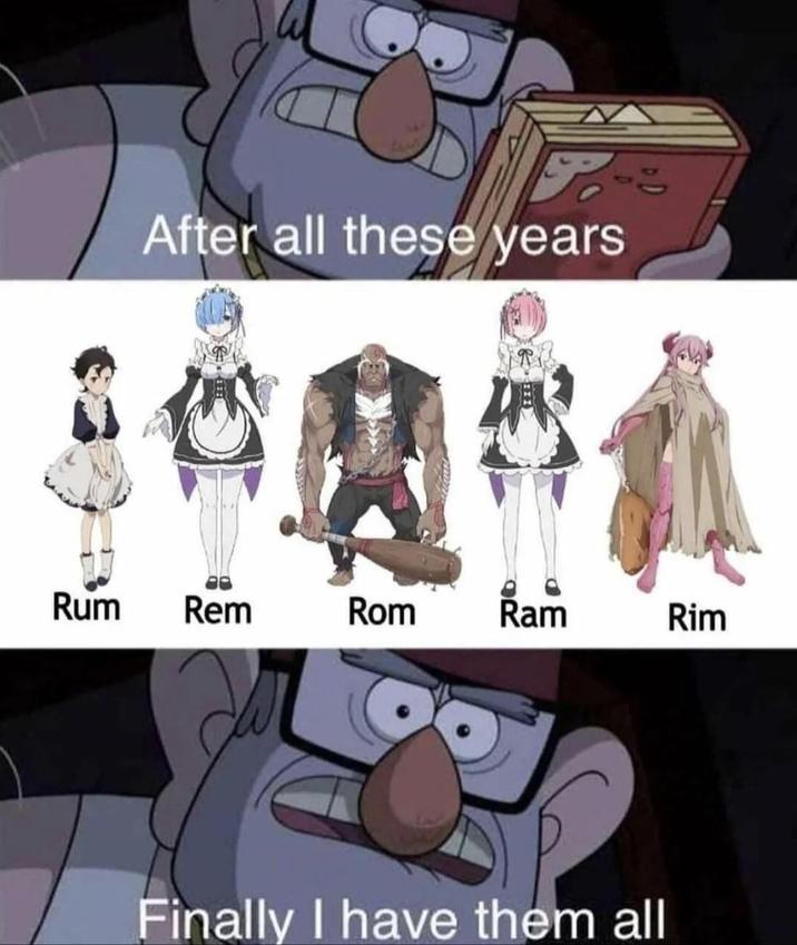 After all these years Rum Rem Rom Ram Rim Finally I have them all
