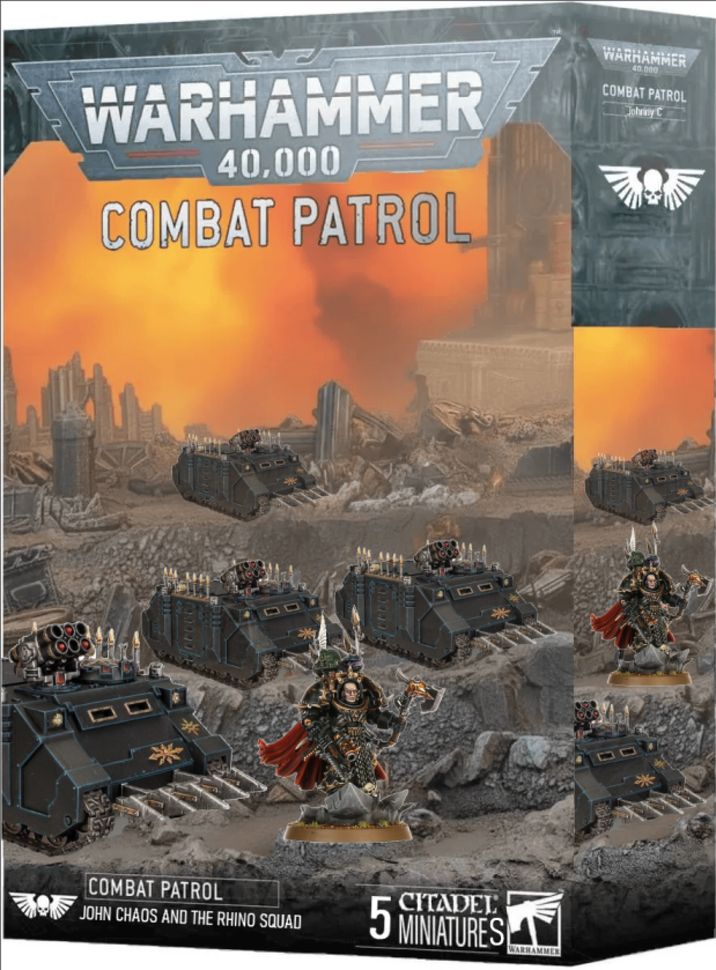 WARHAMMER 40,000 COMBAT PATROL DO * WARHAMMER 40.000 COMBAT PATROL Johnny C COMBAT PATROL JOHN CHAOS AND THE RHINO SQUAD CITADEL 5 MINIATURES WARHAMMER
