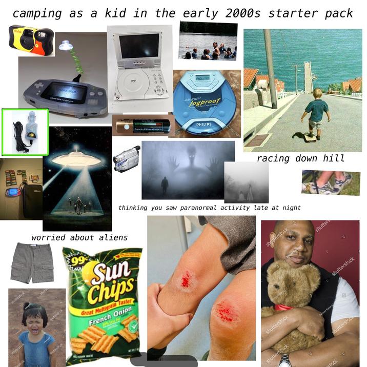 GAVE HOT Kodak camping as a kid in the early 2000s starter pack GAME BOY GAME BOY ADVANCE DVD Polaroid ALKALINE BATTERY Test at 70°F/21°C 1001 DURACELL POWERCHECKM CHILE PRIMAULIT 1000 1000 (0) CD REWRITABLE COMPATIBLE 45 ESP Jogproof 45 SECOND ELECTRONIC SKIP PROTECTION PHILIPS racing down hill thinking you saw paranormal activity late at night shutterstock erstock shutterstock shutterstock shutter shutterstock worried about aliens €99 Sun Chips Great Multigrain Tastel French Onion shutterstock Palmer Kane LLC shutterstock shutterstock Palmer Kane LLC shutters 2 2 C shutterstock Palmer Kane LLC stock shutterstock C