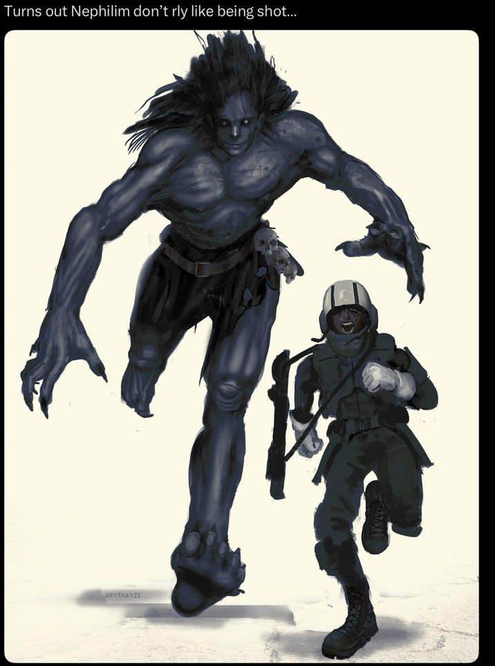 Turns out Nephilim don't rly like being shot... @RYTHAYZE