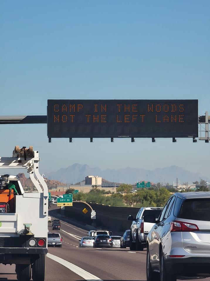 CAMP IN NOT THE EXIT 1C 32nd St 202 THE WOODS LEFT LANE DAKTRONICS