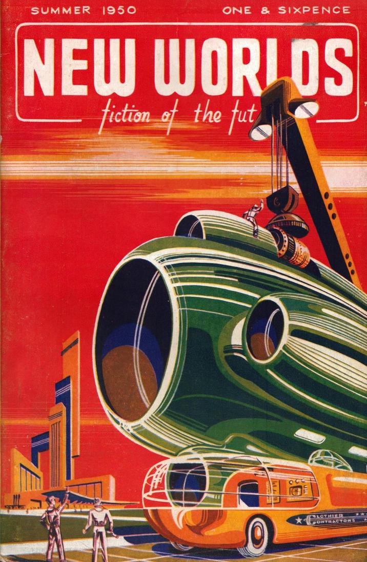 SUMMER 1950 ONE & SIXPENCE NEW WORLDS fiction of the fut LOTHIER CONTRACTORS