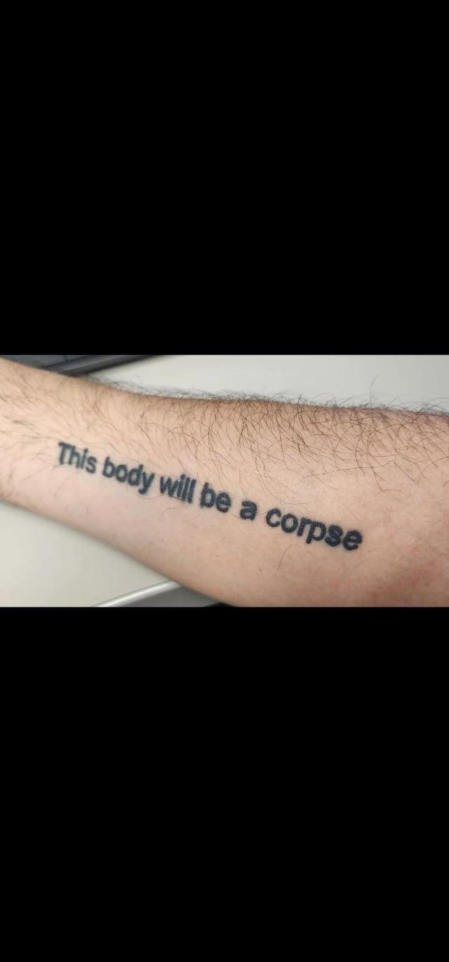 This body will be a corpse