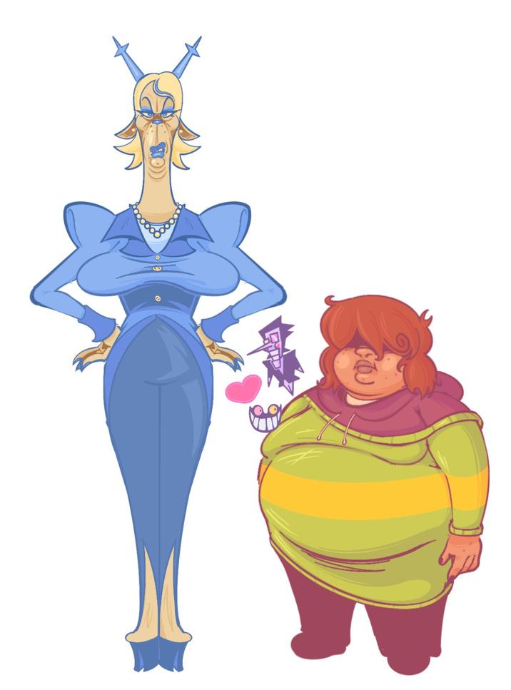 X user @dibshiz posted _Deltarune_ fan art that depicted Kris as a short, overweight "Lantix" person.