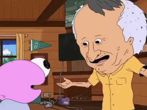 A "tweet":https://knowyourmeme.com/memes/sites/twitter-x using a "GIF Caption":https://knowyourmeme.com/memes/gif-captions format, showing Pim and "Mr. Boss":https://knowyourmeme.com/memes/mr-boss from "_Smiling Friends_":https://knowyourmeme.com/memes/subcultures/smiling-friends dapping each other up. 