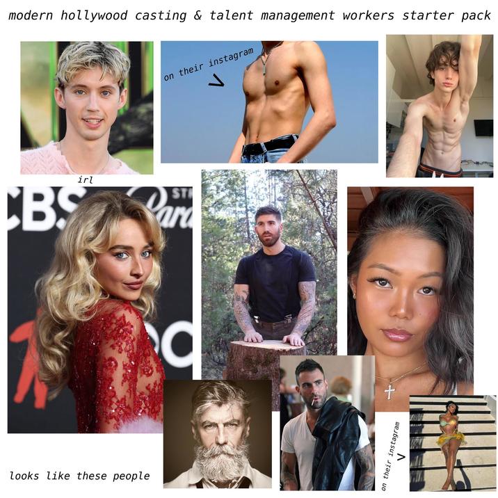 modern hollywood casting & talent management workers starter pack on their instagram irl ST CBS Pard σ looks like these people + on their instagram Λ