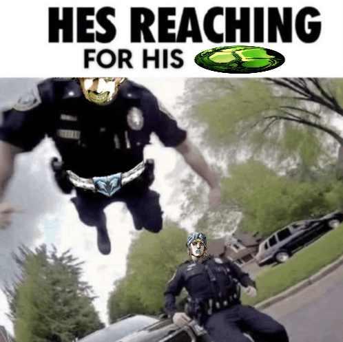HES REACHING FOR HIS