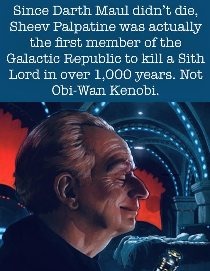 Since Darth Maul didn't die, Sheev Palpatine was actually the first member of the Galactic Republic to kill a Sith Lord in over 1,000 years. Not Obi-Wan Kenobi.