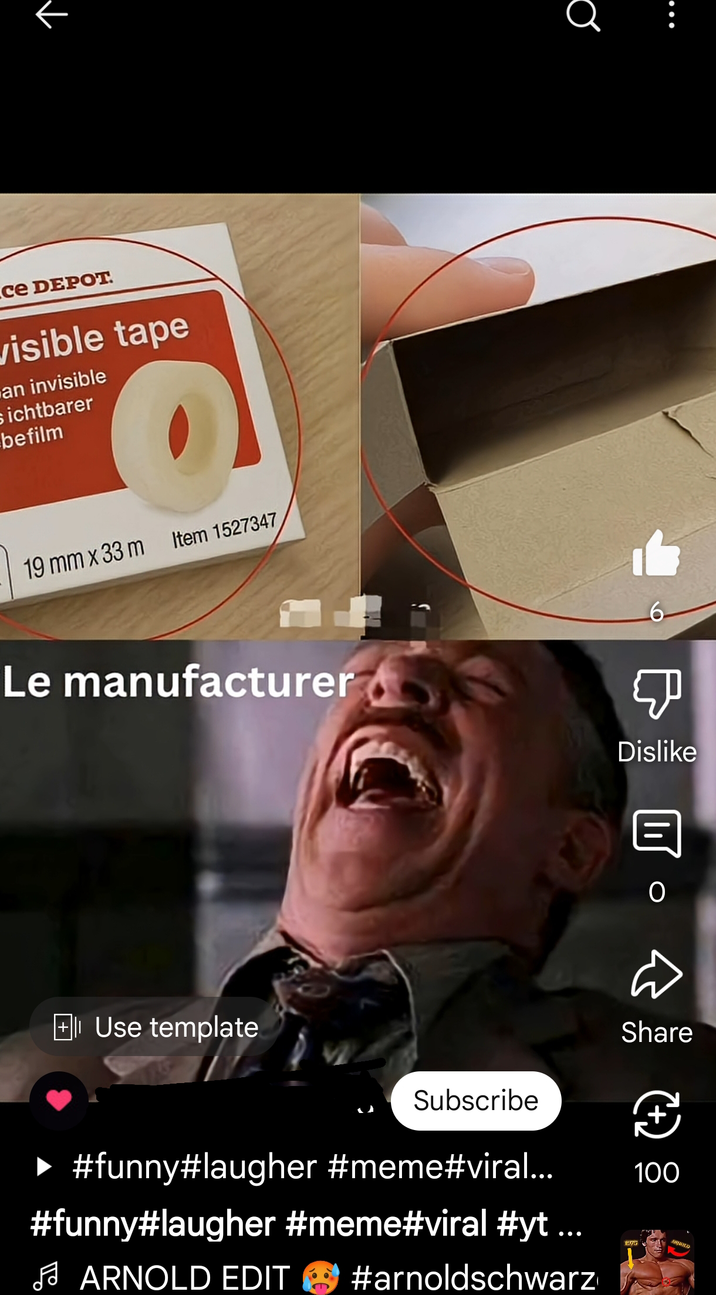 ce DEPOT. visible tape an invisible sichtbarer befilm 19 mm x 33 m Item 1527347 Le manufacturer Use template 6 Dislike 0 D Share Subscribe +2 #funny #laugher #meme#viral... #funny#laugher #meme#viral #yt ... 1975 ♫ ARNOLD EDIT #arnoldschwarz 100