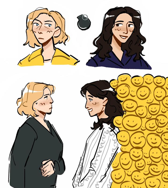 Fan art of Pluribus. The art refences the third episode.