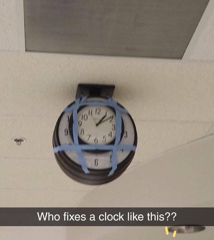 9 6 Who fixes a clock like this??