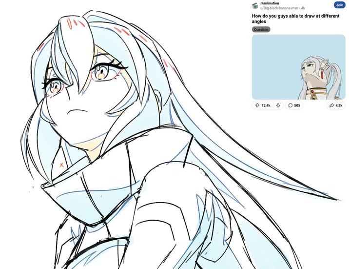 r/animation u/Big-black-banana-man 4h Join How do you guys able to draw at different angles Question 12,4k 3 505 4,3k