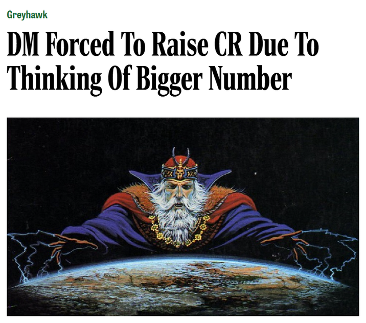 Greyhawk DM Forced To Raise CR Due To Thinking Of Bigger Number