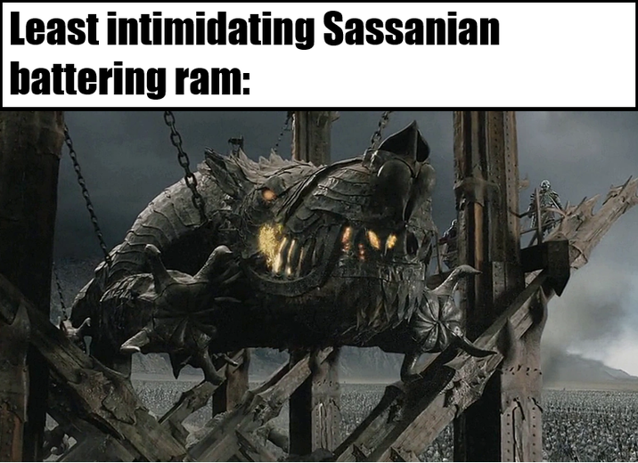 Least intimidating Sassanian battering ram: