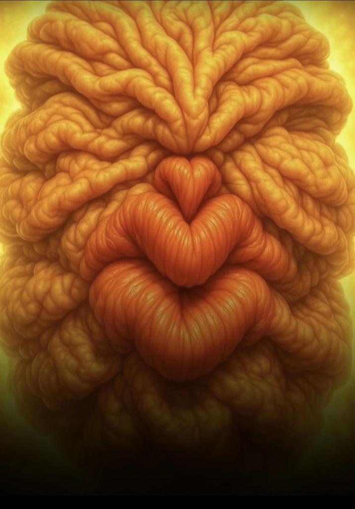 An "AI":https://knowyourmeme.com/memes/cultures/ai-artificial-intelligence edited photo of "IShowSpeed Smiling Trying Not to Laugh":https://knowyourmeme.com/memes/ishowspeed-smiling-trying-not-to-laugh, adding more wrinkles and exaggerated features.