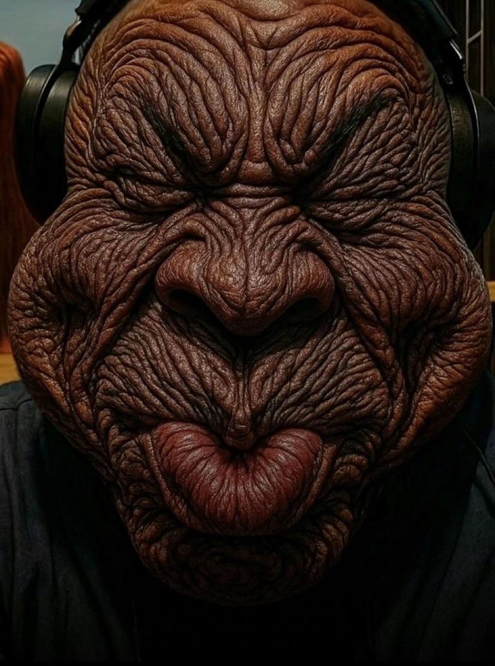 An "AI":https://knowyourmeme.com/memes/cultures/ai-artificial-intelligence edited photo of "IShowSpeed Smiling Trying Not to Laugh":https://knowyourmeme.com/memes/ishowspeed-smiling-trying-not-to-laugh, adding more wrinkles and exaggerated features.