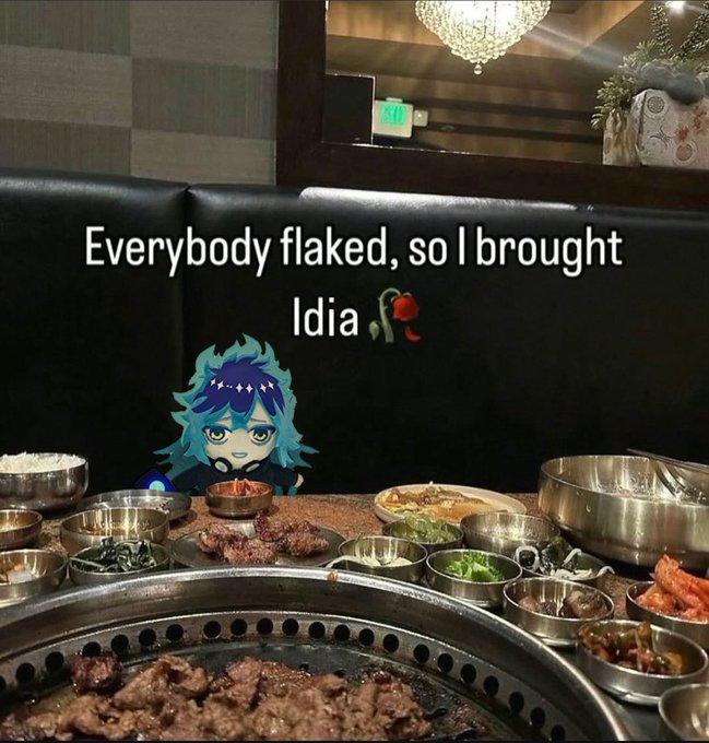 Everybody flaked, so I brought Idia.