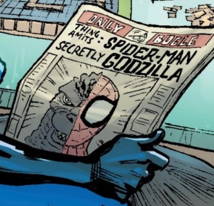 THING SPIDER-MAN SECRETLY GODZILLA DAILY BUBLE