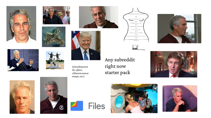 (r/markmywor ds, r/pics, r/therewasanat tempt, etc.) Any subreddit right now starter pack Files