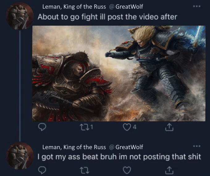 Leman, King of the Russ @ GreatWolf About to go fight ill post the video after 221 Leman, King of the Russ @ GreatWolf 1 I got my ass beat bruh im not posting that s--- 27